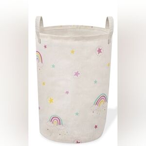 Rainbow and Star Canvas Storage Bin